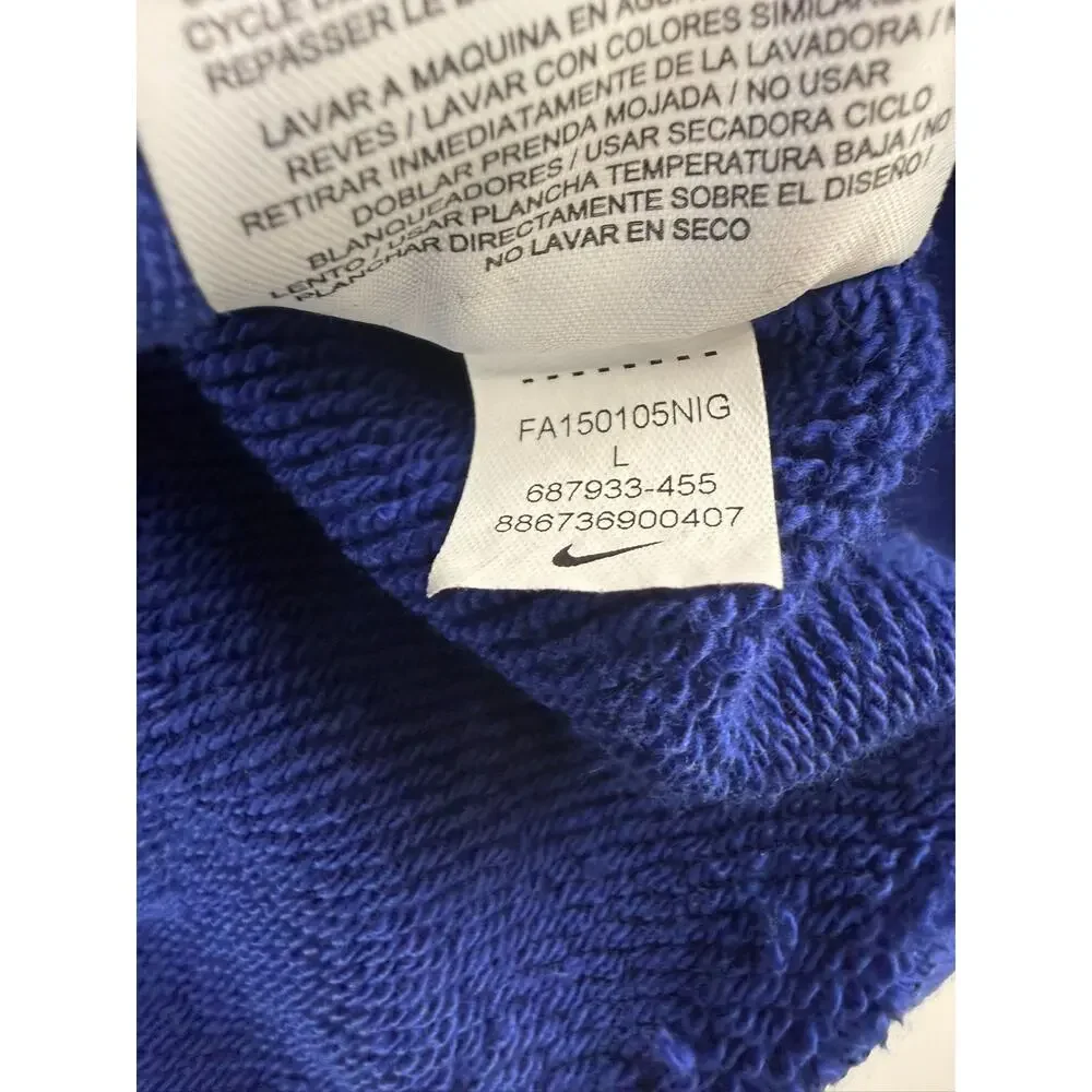 Nike F.C. Men's Large Blue Crewneck Sweatshirt Football Soccer Style 687933-455